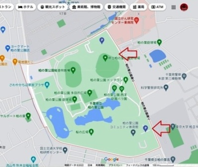 千葉県立柏の葉公園の地図写真